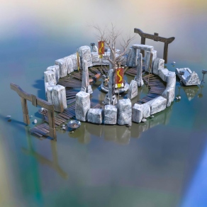 现代祭坛入口3D模型下载